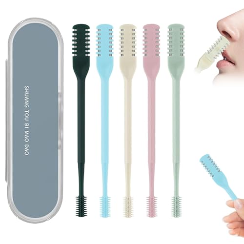 Photo 1 of 2 PACK - IMOLL 5Pcs 2-in-1 Nasal Hair Cutter, 2024 New Double Sided Nose Hair Knife, Portable Nostril Hair Remover Tool, 360° Rotating Nose Hair Trimmer for Women Men