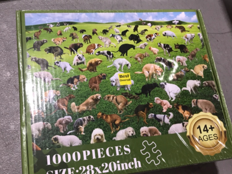 Photo 1 of 1000 Pieces Puzzles for Adults, Pooping Puppies Puzzle, Dogs Jigsaw Puzzles 1000 Pieces, Funny Gifts for Dog Lovers Friends, Perfect White Elephant Gag Gift, Dog Puzzle as Funny Home Party Decorations