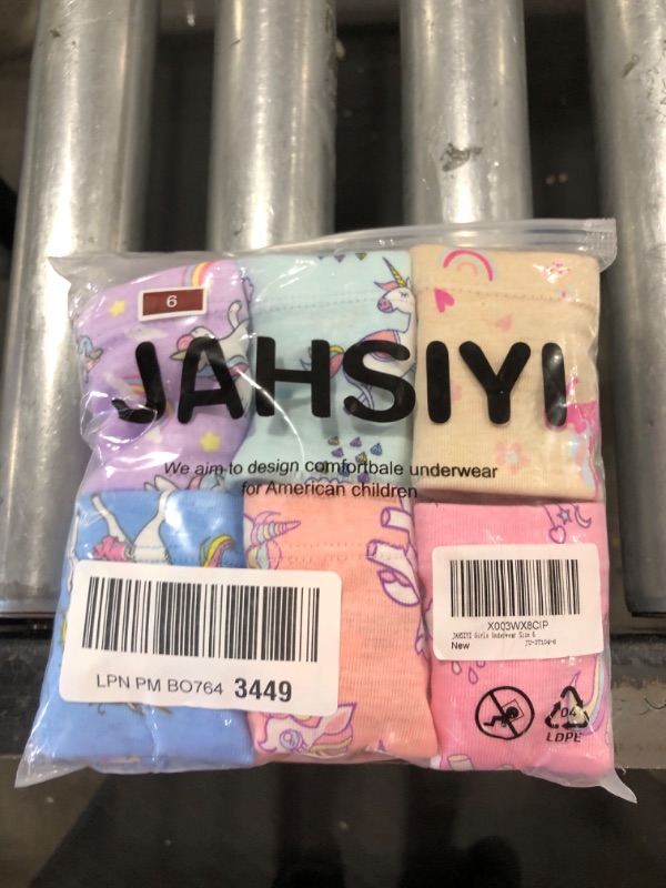 Photo 1 of 100% Cotton Girls Underwear Tagless Comfort Toddler Panties (6-Pack) 6 Blue-unicorn-a23