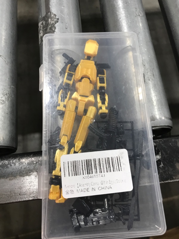 Photo 2 of (Assembed) 3D Printed 5.54'' Dummy13 Action Figure, Multi-Jointed Tian13, Articulated T13 Desktop Decoration,12 in 1 d13 Accessories Best Birthday Festival Gift (Golden)