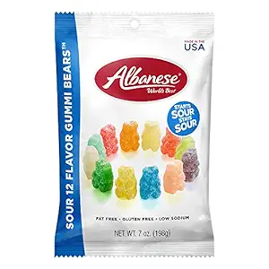 Photo 1 of ALBANESE SOUR 12 FLAVOR GUMMI BEARS  12 PACK 