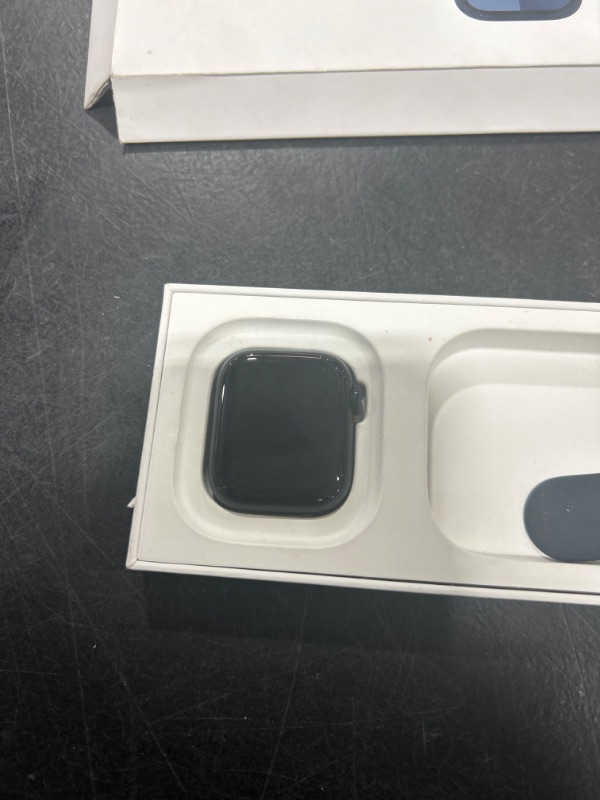 Photo 3 of *** ITEM IS ICLOUD LOCKED CANNOT BE USED SELLING FOR PARTS ONLY***Apple Watch Series 9 GPS Aluminum - Small/Medium Strap, Midnight Sport Band, Midnight Case, 41mm Midnight Aluminum Case with Midnight Sport Band 41mm S/M - fits 130–180mm wrists Without App