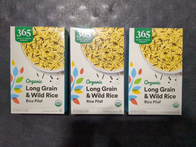 Photo 1 of 365 by Whole Foods Market, Organic Long Grain & Wild Rice Pilaf, 6 Ounce, 3 PACK, BB 10/16/2024
