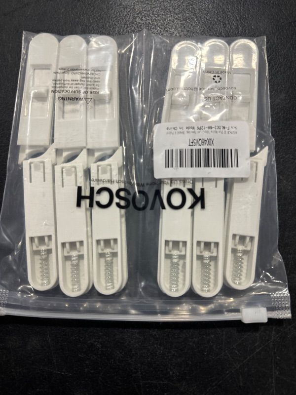 Photo 1 of 12 Pcs White Vinyl Window Latch Security, Window Latch Locks Replacement, Spring Loaded Window Tilt Latch, 2 Inch Hole Center Spacing (Round,6 Pairs) Round-12Pcs