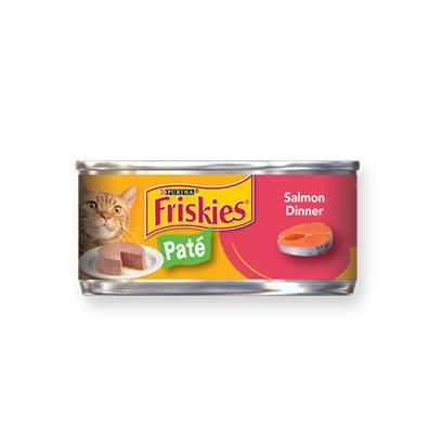 Photo 1 of (24 Pack) Friskies Pate Wet Cat Food Salmon Dinner 5.5 Oz. Cans EXP 2026
