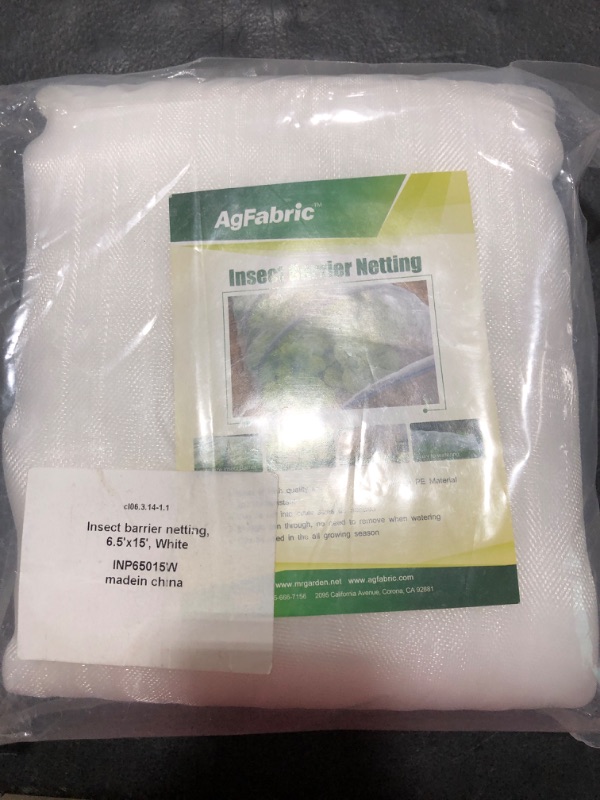 Photo 2 of Agfabric Garden Netting 6.5'x15' Insect Pest Barrier Bird Netting for Garden Protection,Row Cover Mesh Netting for Vegetables Fruit Trees and Plants,White
