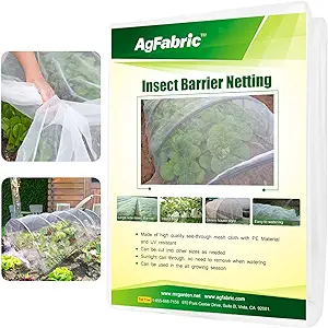 Photo 1 of Agfabric Garden Netting 6.5'x15' Insect Pest Barrier Bird Netting for Garden Protection,Row Cover Mesh Netting for Vegetables Fruit Trees and Plants,White
