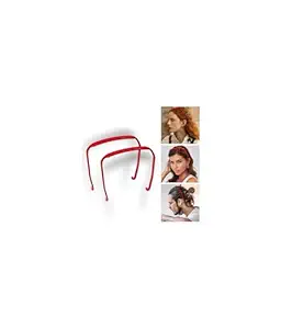 Photo 1 of 2PCS Invisible Hairband - Medium Thick Large Headbands for Curly Hair Fixing and Accessories for Women and Men (Red)
