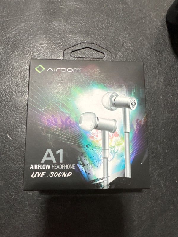 Photo 1 of Aircom A1 Airtube Stereo Anti-Radiation Active Headphones for iPhone 7 Plus Gold - 256 GB Earbuds Wired Headset with Mic, Noise Isolating, True Live Sound (White) - US Patent # 6453044