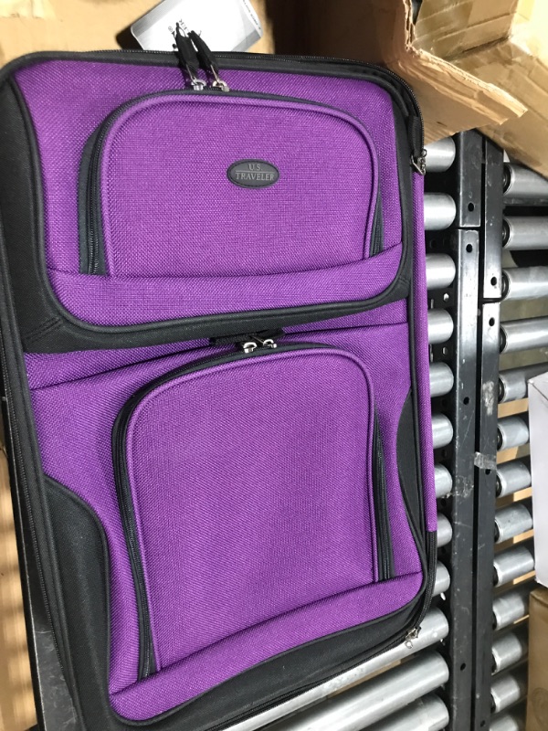 Photo 2 of 
U.S. Traveler Rugged Fabric Expandable Carry-on Luggage Purple, 4 Wheel