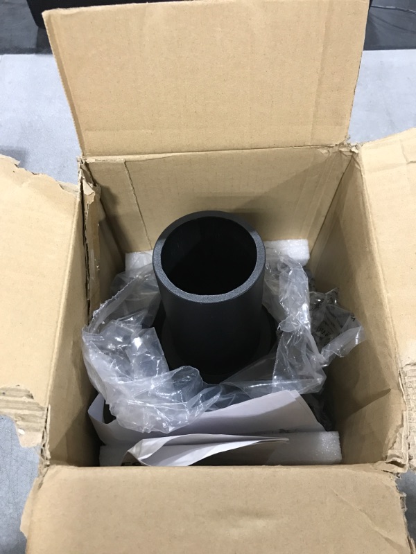 Photo 1 of Heavy Duty Post Light Adapter, HWH Cast Aluminum Pier Mount Base 3'', Sand Black, 5HW38PA BK