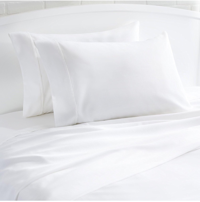 Photo 1 of 100% Cotton Percale Pillowcases, Breathable Pillow Covers, Airy Light Weight Fabric, Moisture Wicking for Hot Sleepers, Best for Home Spa & Hotel (White Queen/Standard 20"x30", 2)