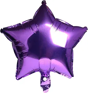 Photo 2 of 10pcs Star Shape Foil Balloons.Purple Mylar Helium Balloons for Birthday,Graduation Wedding Supplies