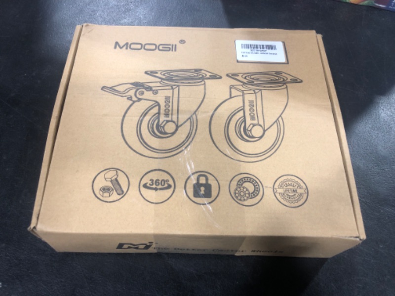 Photo 1 of 3 inch Heavy Duty Casters Load 1500lbs,Lockable Bearing Caster Wheels with Brakes,Swivel Casters for Furniture and Workbench?Set of 4 (Free Screws)