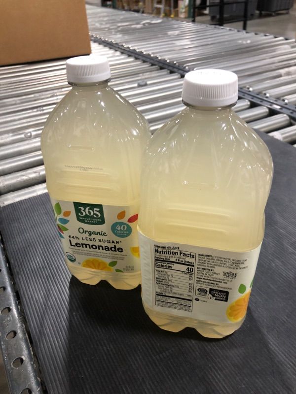 Photo 2 of (2 pack) 365 by Whole Foods Market, Organic Light Lemonade, 64 Fl Oz Light Lemonade (Best By 09-02-24)