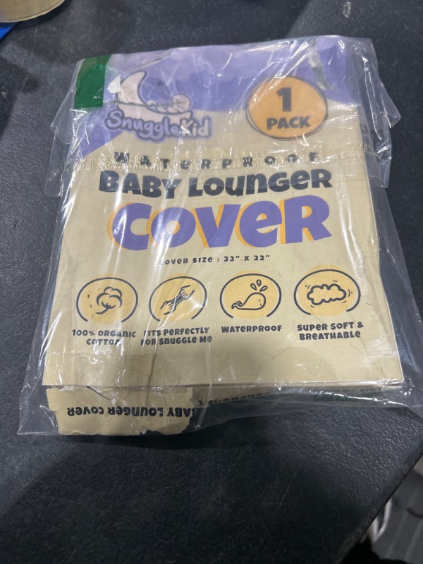 Photo 1 of 100% Waterproof Baby Lounger Cover - 2-Ply Organic Cotton Slipcovers Keep Your Lounger Clean & Your Baby Comfy - Machine Washable - (Lounger Not Included) - Sage
