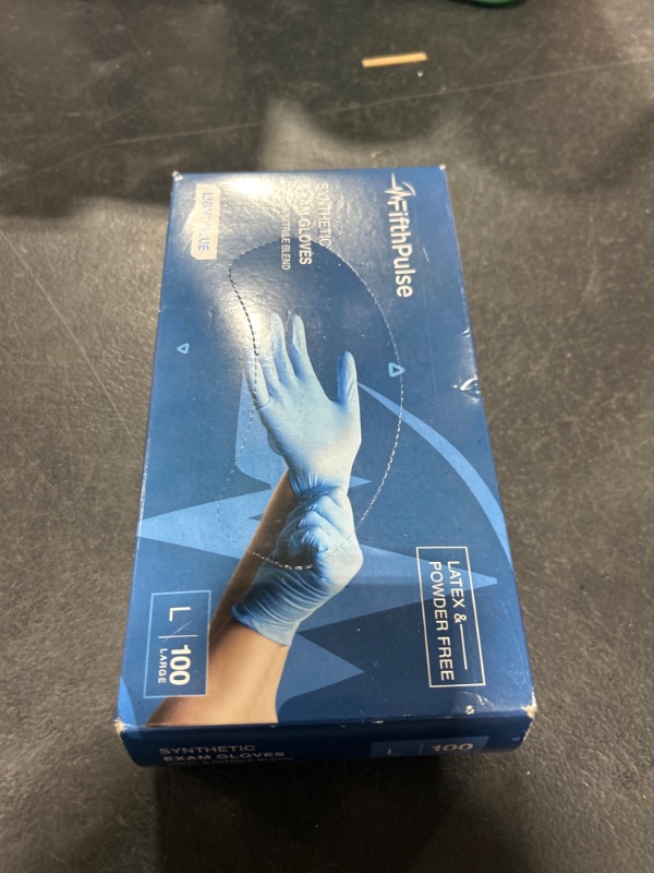 Photo 1 of 100 LARGE SYNTHETIC EXAM GLOVES 