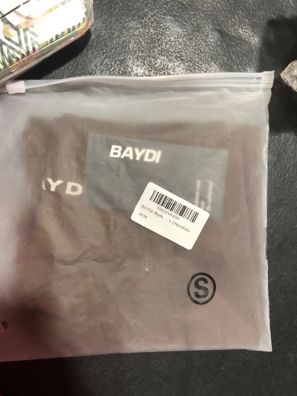 Photo 1 of BAYDI Workout Shorts for Women Seamless Gym Athletic Yoga Running Biker Shorts High Waisted Scrunch Butt Lifting Booty Shorts Chocolate S