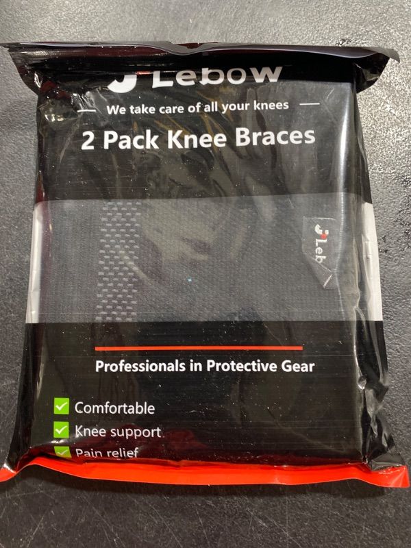 Photo 1 of 2 Pack Knee Braces Sleeves for Knee Pain Women Men - Compression Knee Brace for Working Out