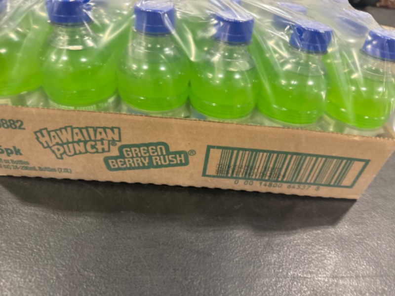 Photo 2 of (24 Bottles) Hawaiian Punch Green Berry Rush, 10 Fl Oz EXP 11/2024
