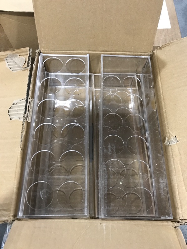 Photo 2 of 12 Sockets Clear Acrylic Test Tube Rack for 10ML Test Tubes 4 Pack
