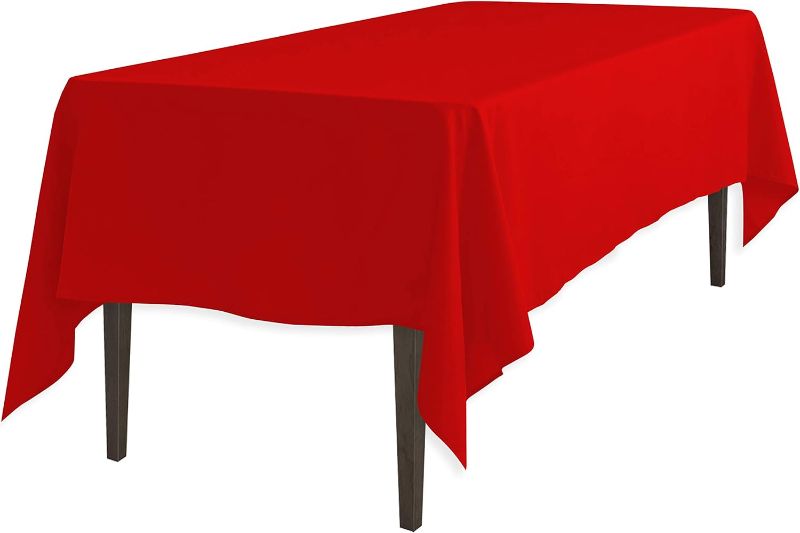 Photo 1 of 
LinenTablecloth 60 x 126-Inch Rectangular Polyester Tablecloth Red