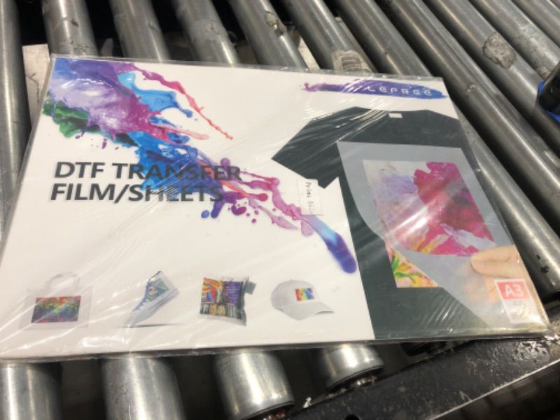 Photo 2 of 50 Sheets A3 (11.7'' x 16.5'') DTF Transfer Film, T-Shirt DTF Film, Double-Sided Matte DTF Film for DYI Direct Print on T-Shirts Textile, PET Heat Transfer Paper