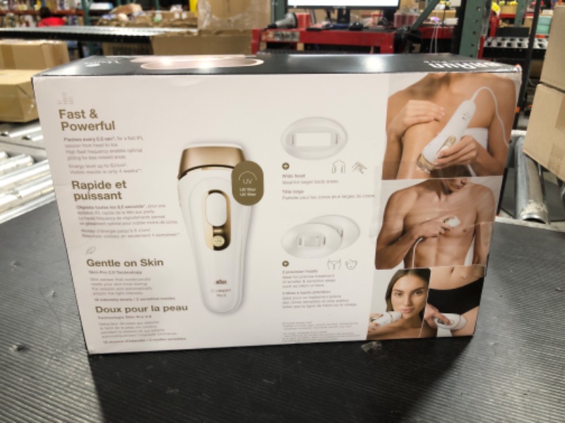 Photo 8 of Braun IPL Silk·Expert Pro 5 PL5347 Latest Generation IPL for Women and Men, at-Home Hair Removal System, Salon-Like Smooth Skin, Long Lasting Results, 3 Comfort Modes w/Wide Head & 2 Precision Heads