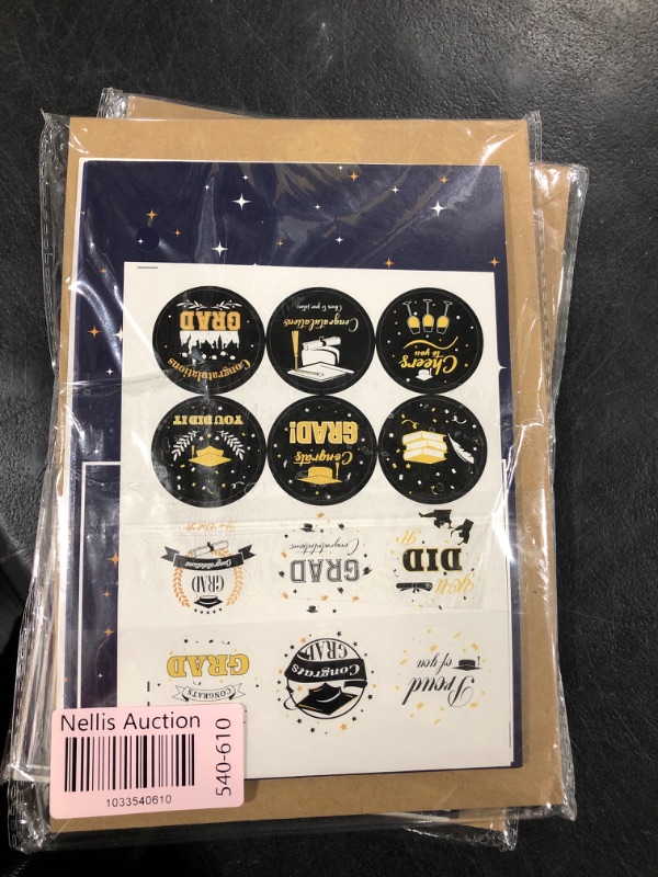 Photo 1 of Graduation Cards 2024, Graduation Cards, Congratulations Card, 12 Pack Graduation Cards Bulk with Envelopes, Grad Cards for College High School 2024 Graduation Gifts Graduation Party Supplies,4 Design PACK OF 2