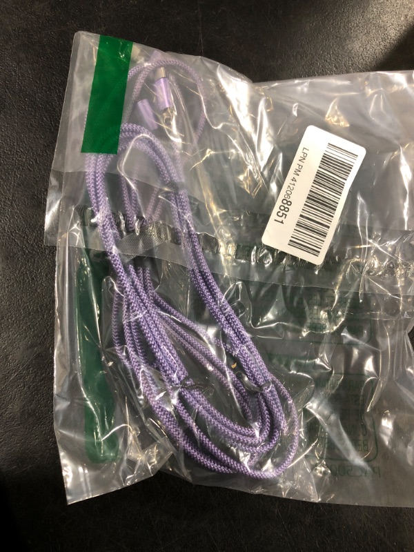 Photo 1 of AINOPE USB C Cable to USB C 60W 3.1A, [2-Pack 6.6ft] Type C to Type C Cable Right Angle, Compatible with Samsung Galaxy S21 S20, Note 20/10, MacBook Air/Pro 13'', iPad Mini 6/Pro/Air,Pixel-Purple