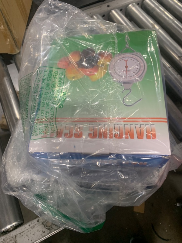 Photo 1 of Tellegloww 2 Sets 110 lbs Large Display Hanging Scale with Scale Scoop Kitchen Dial Weight Scale Silver Industrial Spring Scales for Shopping Traveling Food Produce Weighing