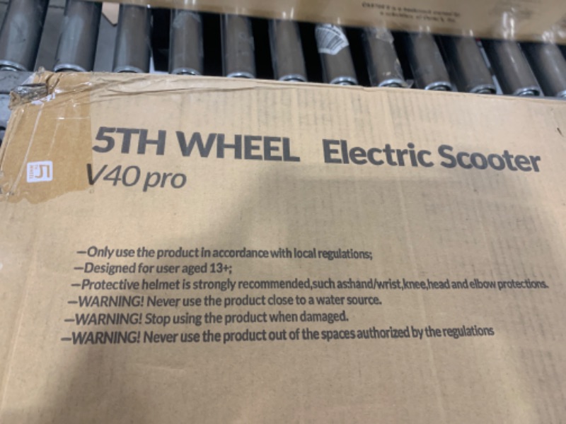 Photo 3 of 5TH WHEEL V40PRO Electric Scooter with Turn Signals - 24.9 Miles Range & 20 MPH, 48V 800W Peak Motor, 10" Solid Tires, Dual Suspension and Ambient Light, Foldable Electric Scooter for Adults
