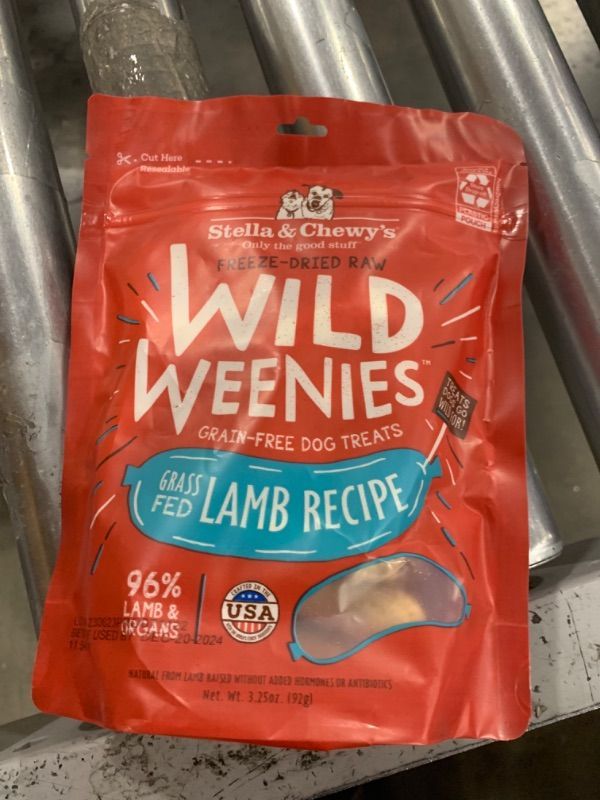 Photo 2 of Stella & Chewy’s Freeze-Dried Raw Wild Weenies Dog Treats – All-Natural, Protein Rich, Grain Free Dog & Puppy Treat – Great for Training & Rewarding – Grass-Fed Lamb Recipe – 3.25 oz Bag