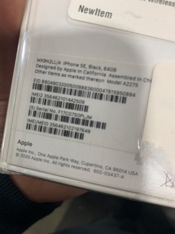 Photo 1 of Apple iPhone SE 2nd Generation, US Version, 64GB, Black