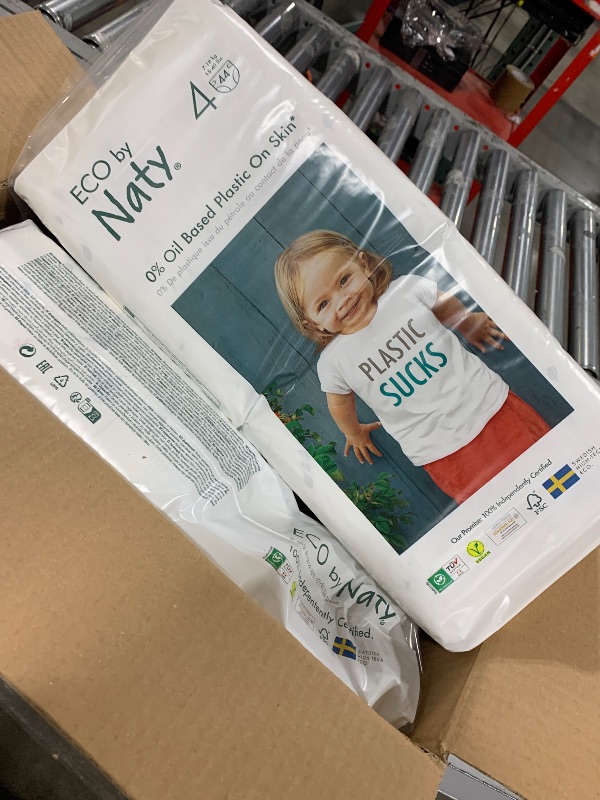 Photo 1 of Eco by Naty Eco-Friendly Baby Diapers - 100% Plant-Based Materials on Skin, Soft, for Sensitive Skin & Super Absorbent (Size 4, 88 Count)