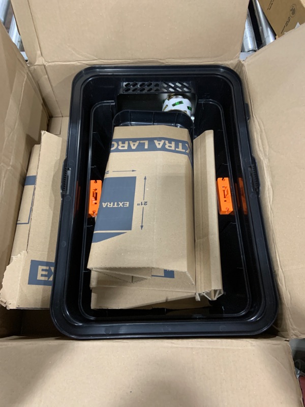 Photo 1 of Stainless Steel Litter Box with Lid,Front Entry Top Exit Kitty Litter Box,Extra Large Enclosed Metal Litter Box with Litter Scoop & Litter Mat-Black