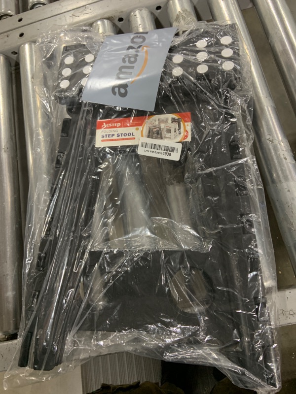 Photo 1 of ACSTEP Folding Step Stool 16 Inch Stool Heavy Duty Plastic Foldable Step Stools for Adults and Kids, Stepping Stool with Handle, Folding Stool Suitable for Kitchen Hold Up to 400lbs (Black 1PC)