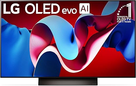 Photo 1 of LG 48-Inch Class OLED evo C4 Series Smart TV 4K Processor Flat Screen with Magic Remote AI-Powered with Alexa Built-in (OLED48C4PUA, 2024),Black
