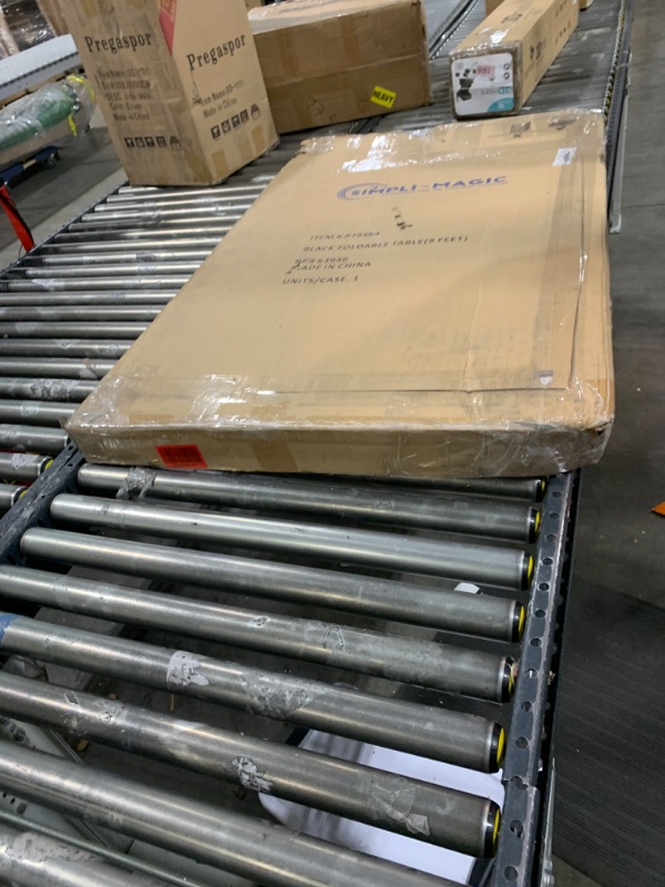 Photo 1 of SIMPLI-MAGIC 79584 Foldable Table, 8 Feet, Black