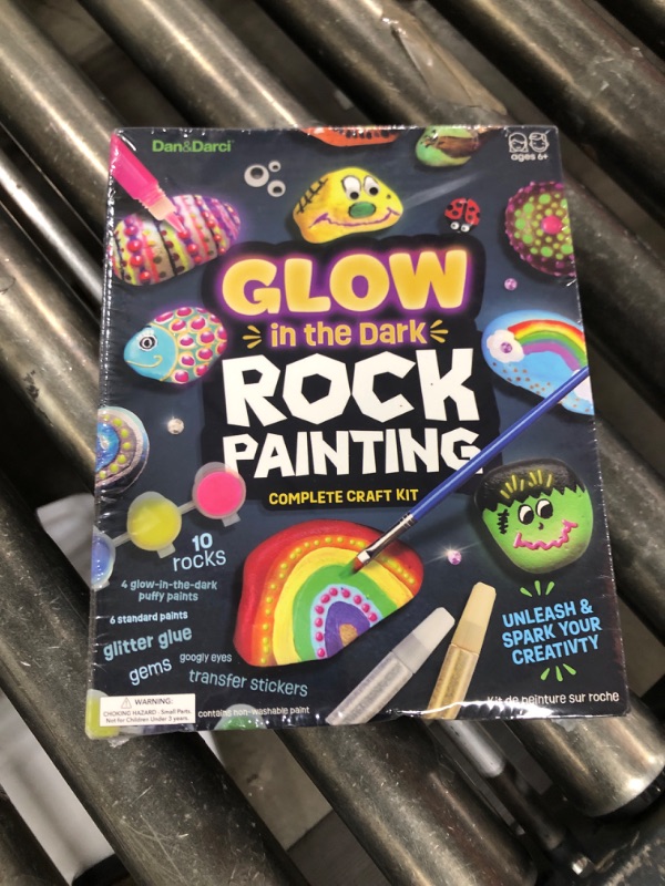 Photo 2 of Kids Rock Painting Kit - Glow in The Dark - Arts & Crafts Easter Gifts for Boys and Girls Ages 4-12 - Craft Activities Kits - Creative Art Toys for 4, 5, 6, 7, 8, 9, 10, 11 & 12 Year Old Kids