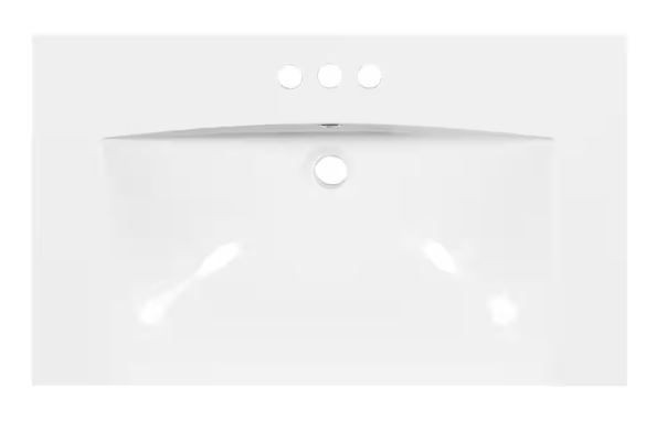 Photo 1 of 30 in. Bathroom Sink in White