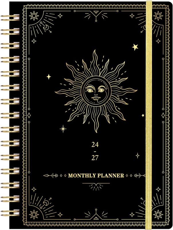 Photo 1 of 2024-2027 Monthly Planner - Monthly Planner 2024-2027, JUL 2024 - JUN 2027, Monthly Calendar/Planner 2024-2027, 3 Year Monthly Planner 2024-2027, 6.3" * 8.4", Thick Paper, Back Pocket, Sun 2 PACK
