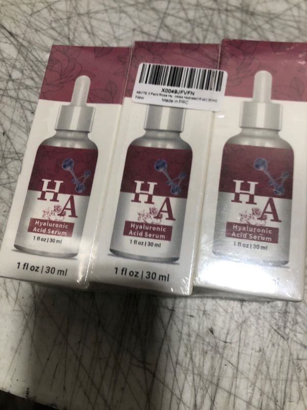 Photo 2 of ABOTE 2.3% Hyaluronic Acid Serum for Face with 5% Rosa Rugosa Flower Water Moisturize Smoothes Wrinkles (3 Pack 1fl.oz | 30ml)
Exp 07/07/2027