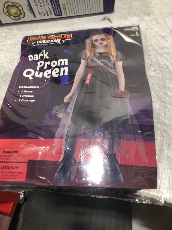 Photo 2 of Spooktacular Creations Halloween Child Girl Dark Prom Queen Costume, Bad Girl Zombie Prom Queen Costume for Kids, Girls, Halloween-L(10-12yr)