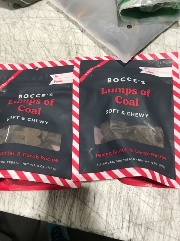 Photo 2 of Bocce's Bakery Lumps of Coal Recipe Treats for Dogs, Wheat-Free Everyday Dog Treats, Made with Real Ingredients, Baked in The USA, All-Natural Soft & Chewy Cookies, Peanut Butter & Molasses, 6 oz
