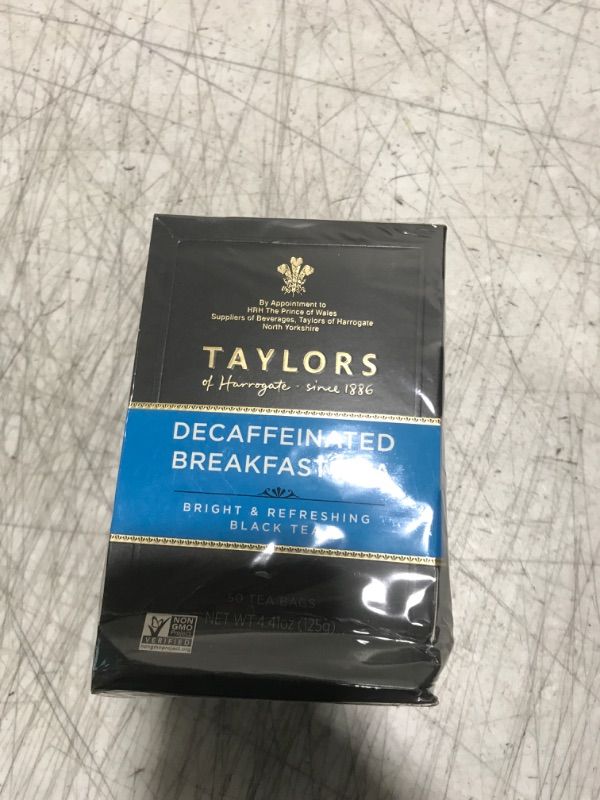 Photo 3 of Taylors of Harrogate Tea, Breakfast, Decaffeinated, Sachets - 20 pack, 2.5 g sachets
