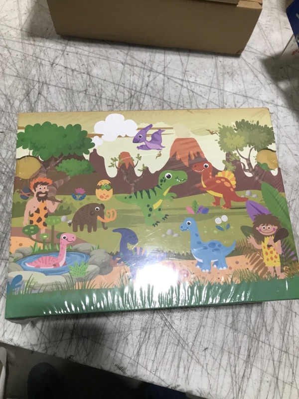 Photo 2 of Dinosaur Toys for Kids, Wooden Mini Dinosaur Figure Toy Set Including Dinosaur Train Montessori Learning Toy for 3 4 5 6 Year Old Kid Preschool Educational Activities for Boys Girls