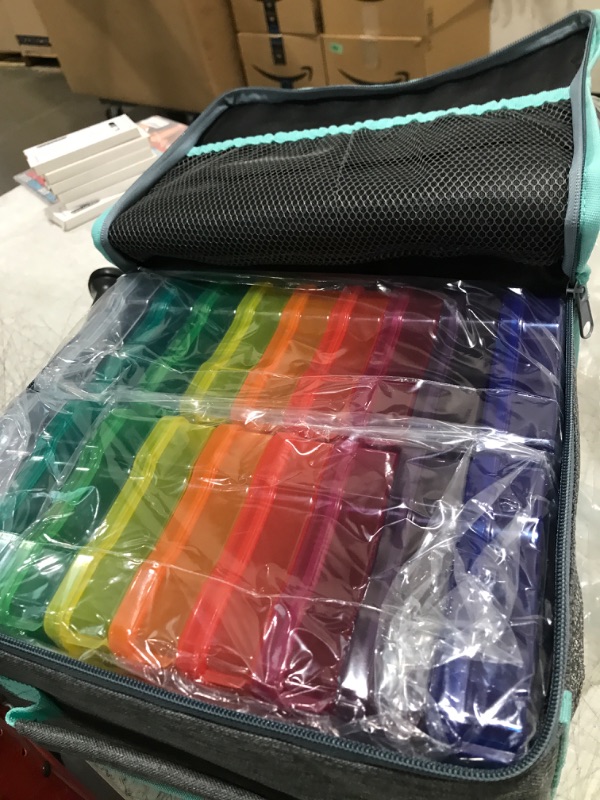 Photo 3 of Find Scrapblooms 18Packs Rainbow Colorful Photo Storage Box For 4''×6'' Pictures With Multifunctional Carry Bag