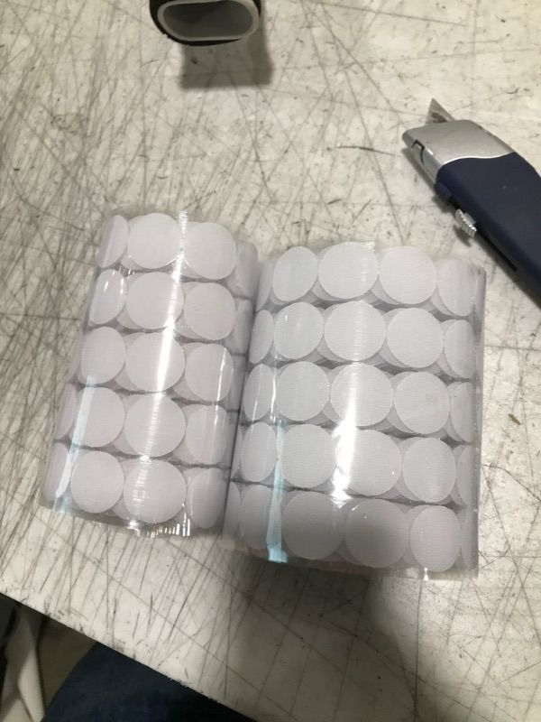 Photo 1 of 1000 Pcs (500 Pairs) Self Adhesive Dots, Strong Adhesive 0.79" Diameter Waterproof Sticky Back Nylon Dots, Hook Dot Loop Dot for School, Office, Home, Mounting Arts & Crafts