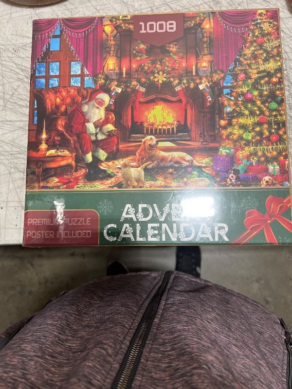 Photo 2 of Advent Calendar 2024 Christmas Puzzle - 1008 Pieces Christmas Countdown Calendar Jigsaw Puzzles, 24 Boxes Christmas Advent Calendar Puzzle, Christmas Fireplace Puzzles Gifts Party Favor for Adult Kids